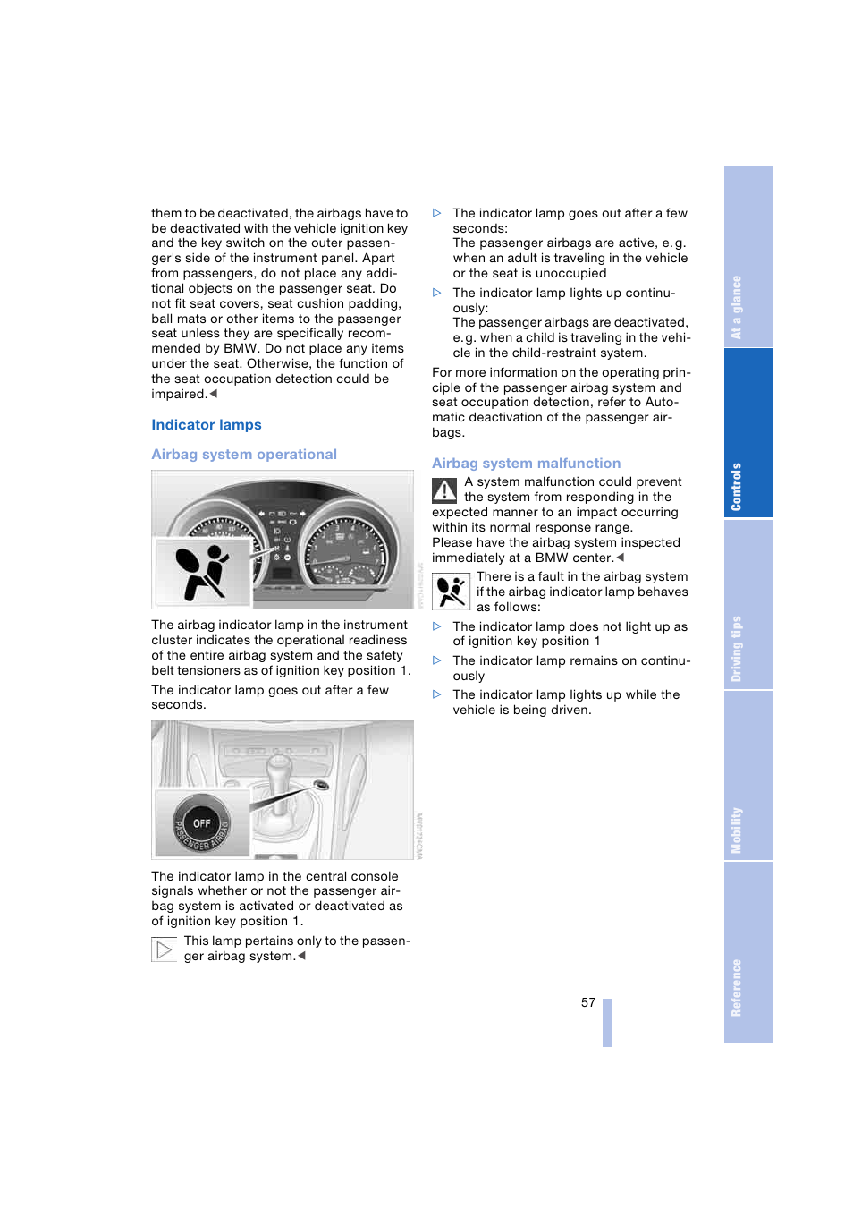 BMW Z4 Roadster 2.5i 2004 User Manual | Page 59 / 120