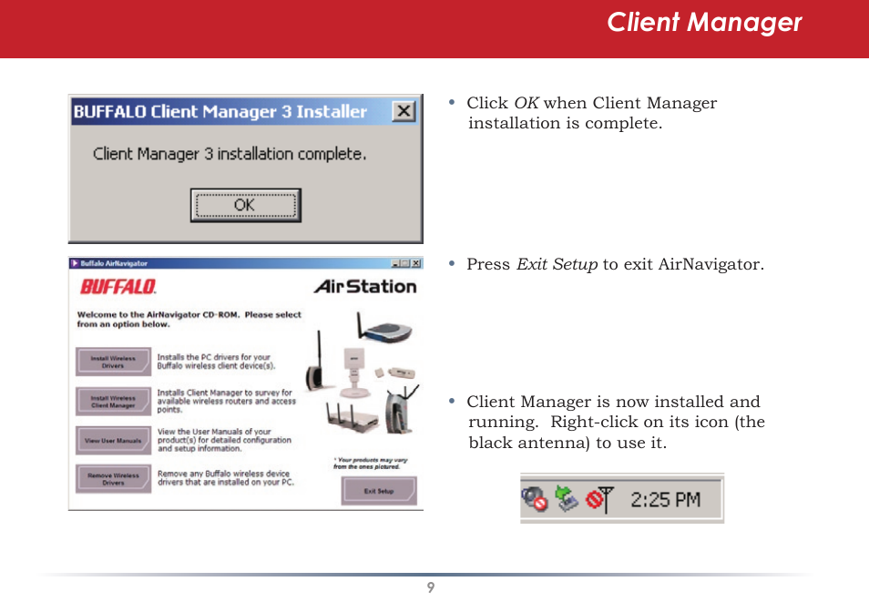 Client manager | Buffalo Technology User Manual User Manual | Page 9 / 42