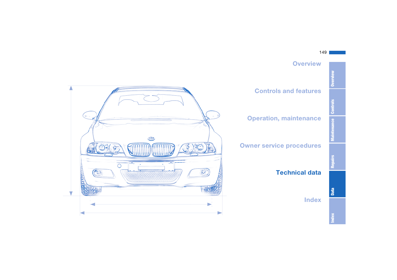 Technical data | BMW M3 Coupe 2004 User Manual | Page 149 / 170