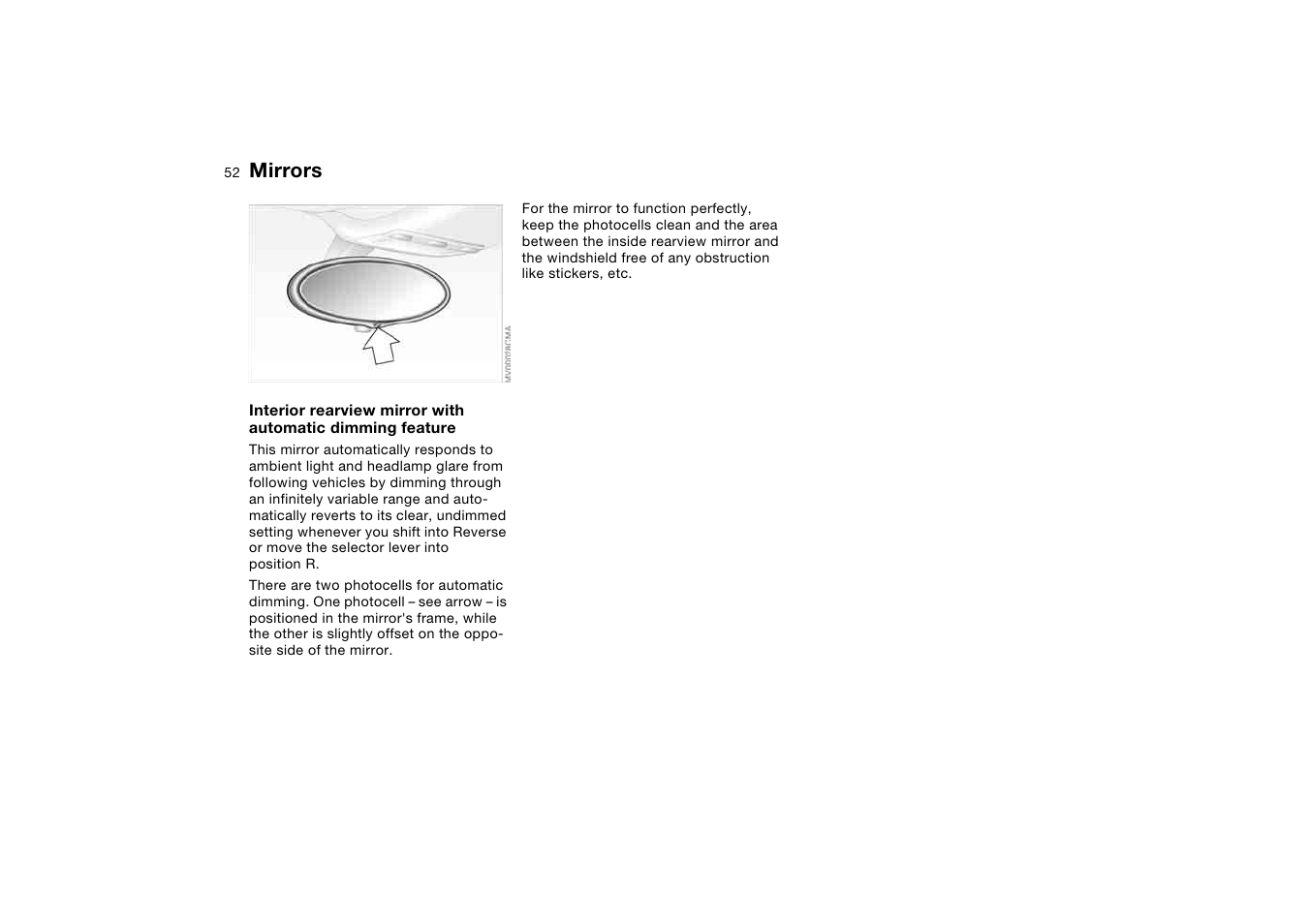 Mirrors | BMW M3 Coupe 2004 User Manual | Page 52 / 170