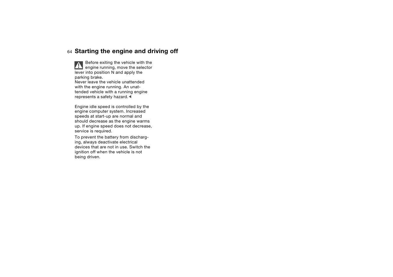 Starting the engine and driving off | BMW M3 Coupe 2004 User Manual | Page 64 / 170