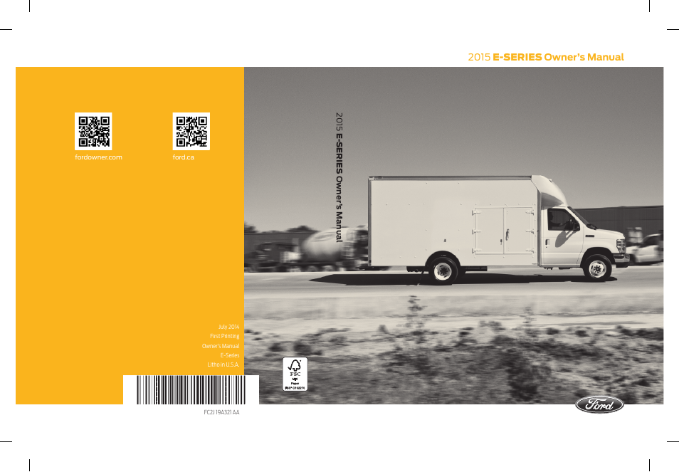 FORD 2015 E-450 User Manual | 360 pages