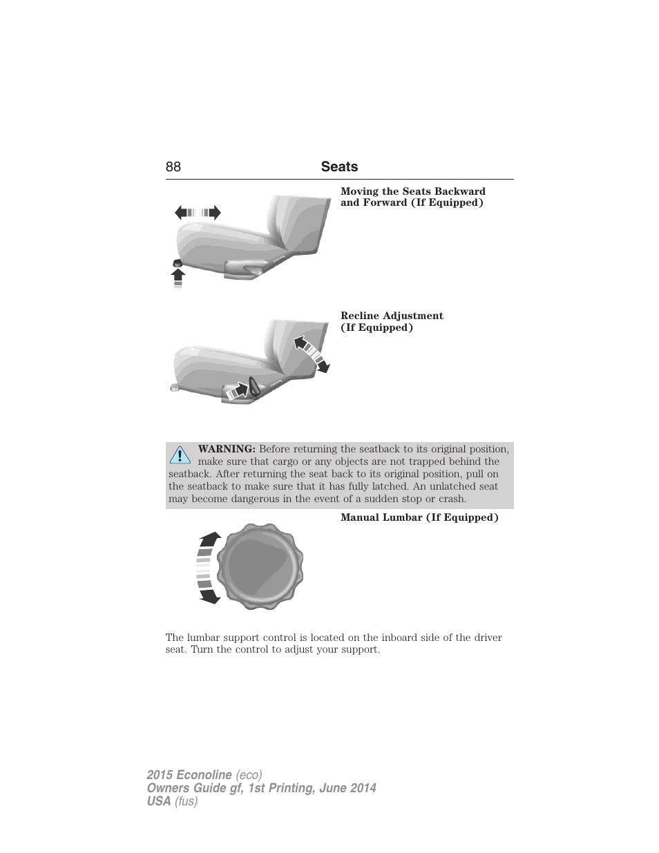 88 seats | FORD 2015 E-450 User Manual | Page 89 / 360