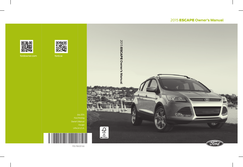 FORD 2015 Escape User Manual | 449 pages