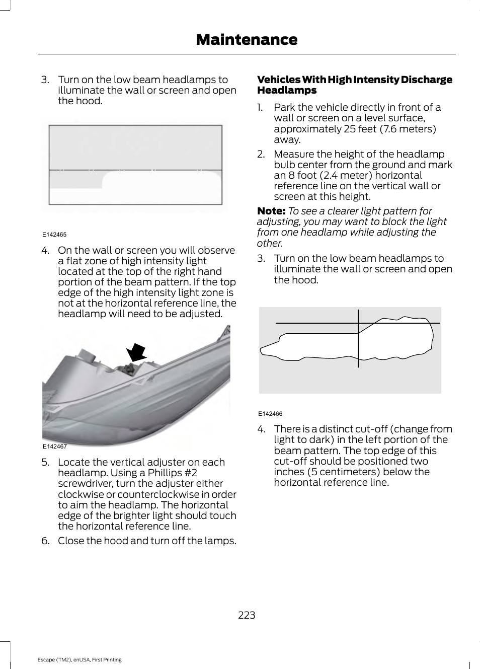 Maintenance | FORD 2015 Escape User Manual | Page 226 / 449