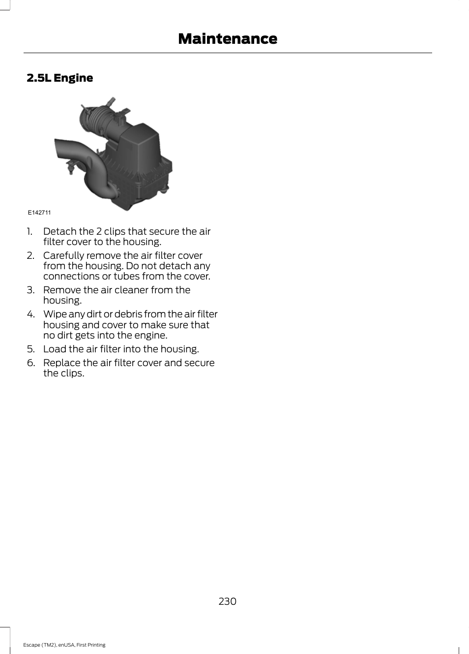 Maintenance | FORD 2015 Escape User Manual | Page 233 / 449