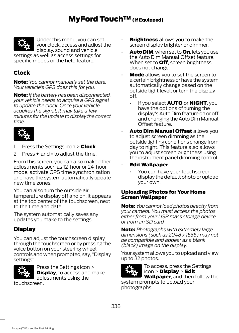 Myford touch | FORD 2015 Escape User Manual | Page 341 / 449