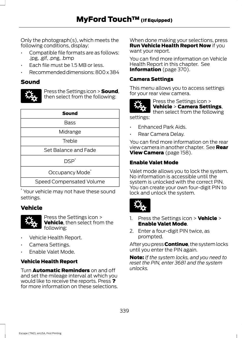 Myford touch | FORD 2015 Escape User Manual | Page 342 / 449
