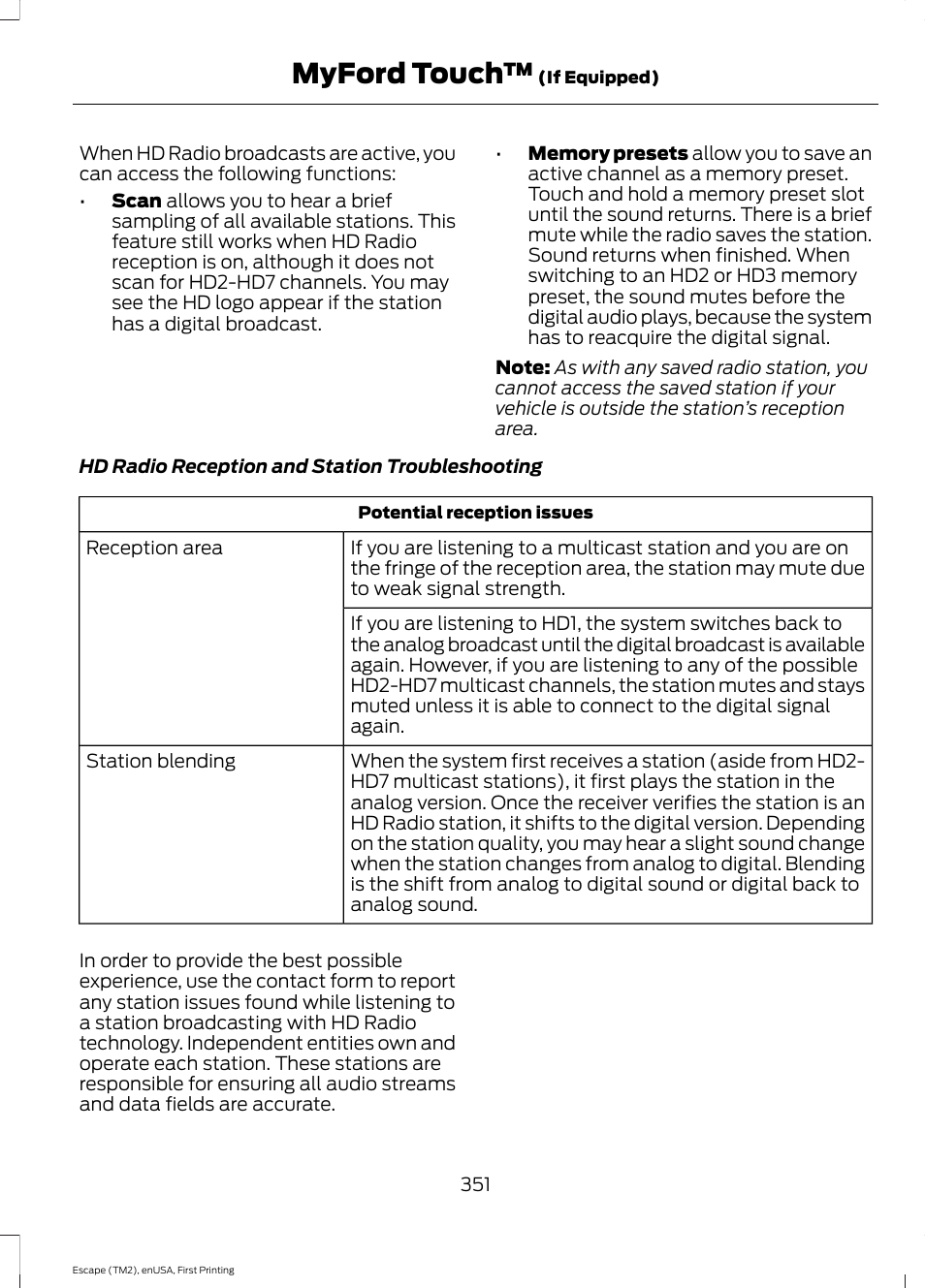 Myford touch | FORD 2015 Escape User Manual | Page 354 / 449