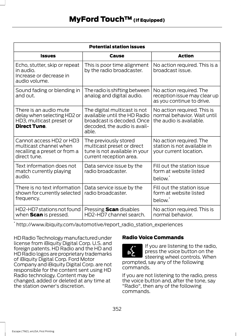 Myford touch | FORD 2015 Escape User Manual | Page 355 / 449