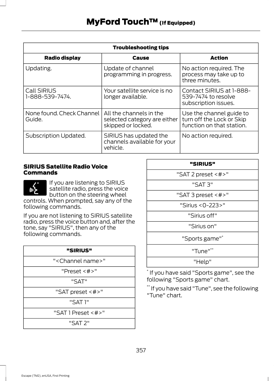 Myford touch | FORD 2015 Escape User Manual | Page 360 / 449