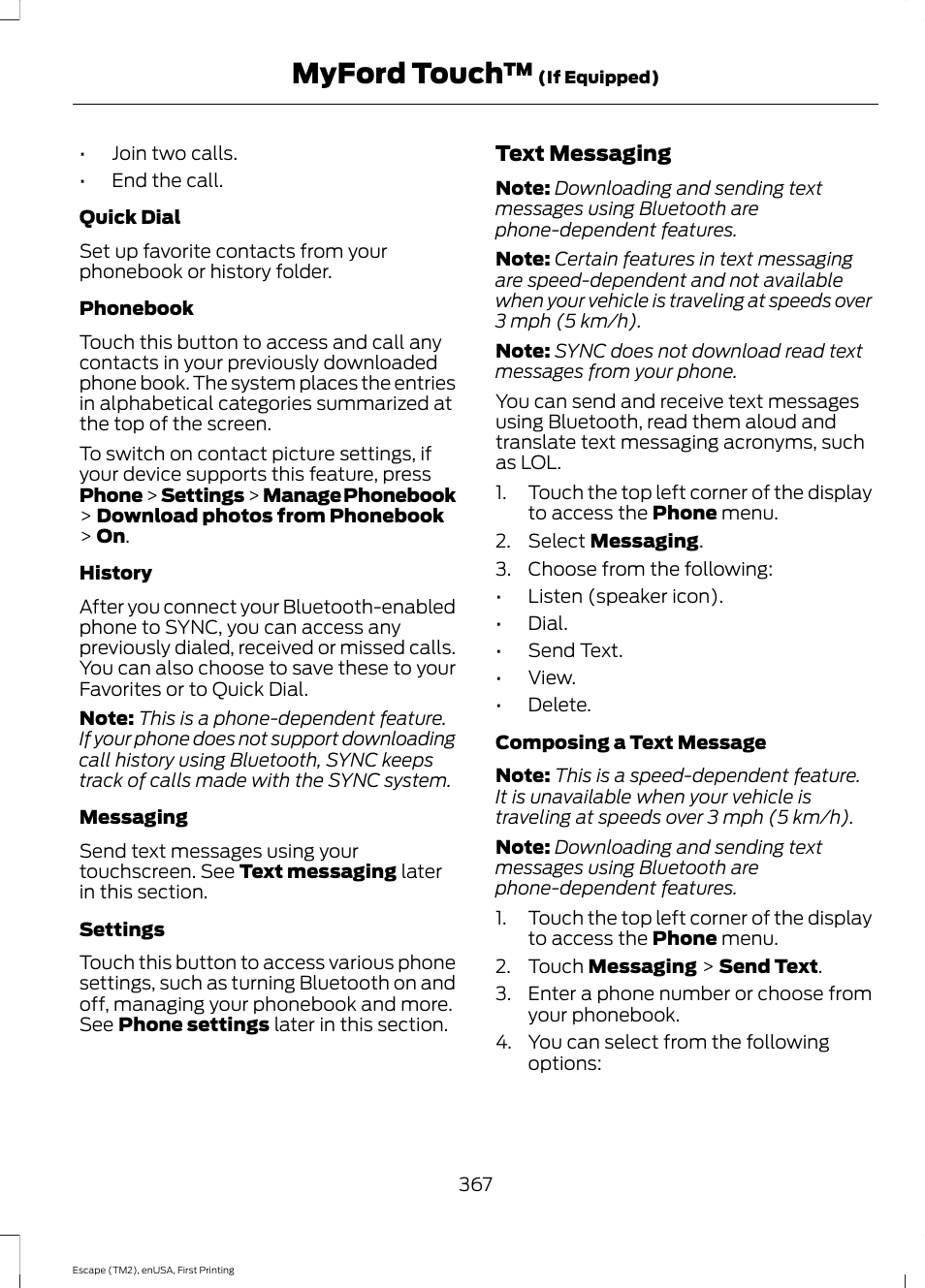 Myford touch | FORD 2015 Escape User Manual | Page 370 / 449