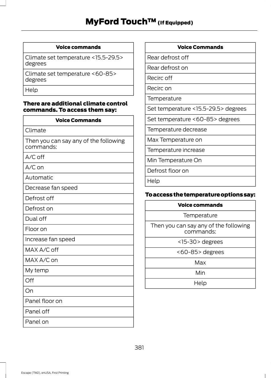 Myford touch | FORD 2015 Escape User Manual | Page 384 / 449