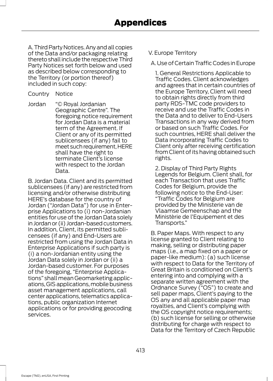 Appendices | FORD 2015 Escape User Manual | Page 416 / 449