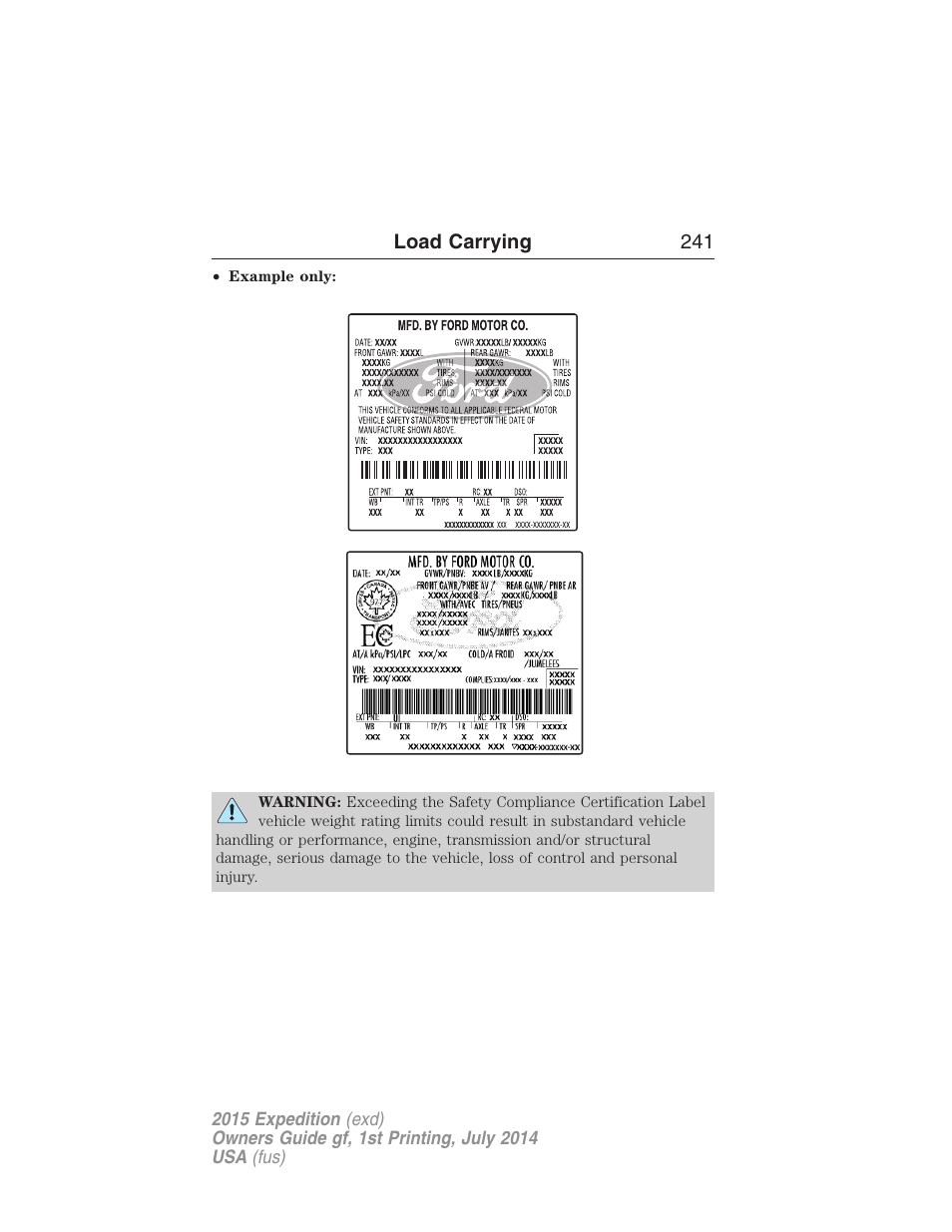 FORD 2015 Expedition User Manual | Page 242 / 564