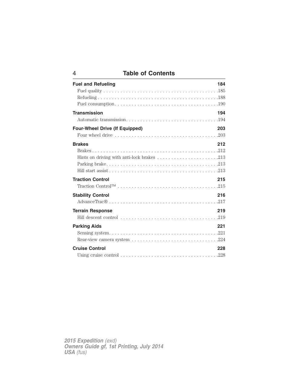 4table of contents | FORD 2015 Expedition User Manual | Page 5 / 564