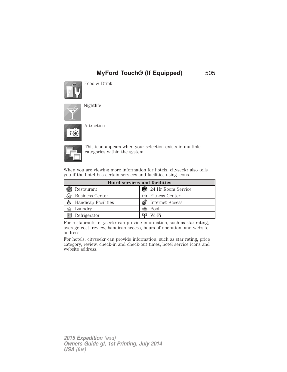 Myford touch® (if equipped) 505 | FORD 2015 Expedition User Manual | Page 506 / 564