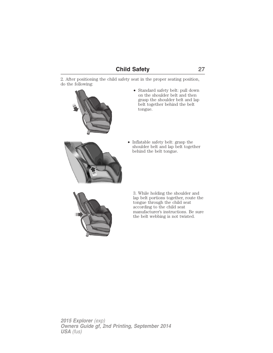 Child safety 27 | FORD 2015 Explorer User Manual | Page 28 / 596