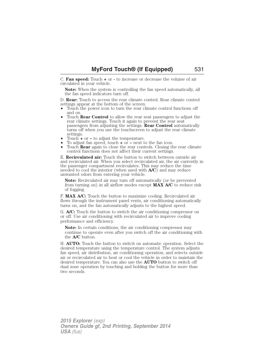 Myford touch® (if equipped) 531 | FORD 2015 Explorer User Manual | Page 532 / 596