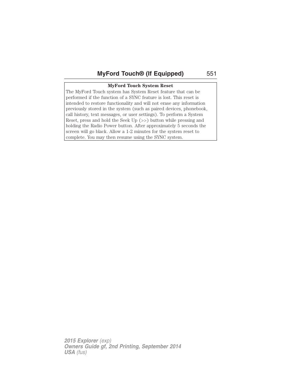 FORD 2015 Explorer User Manual | Page 552 / 596