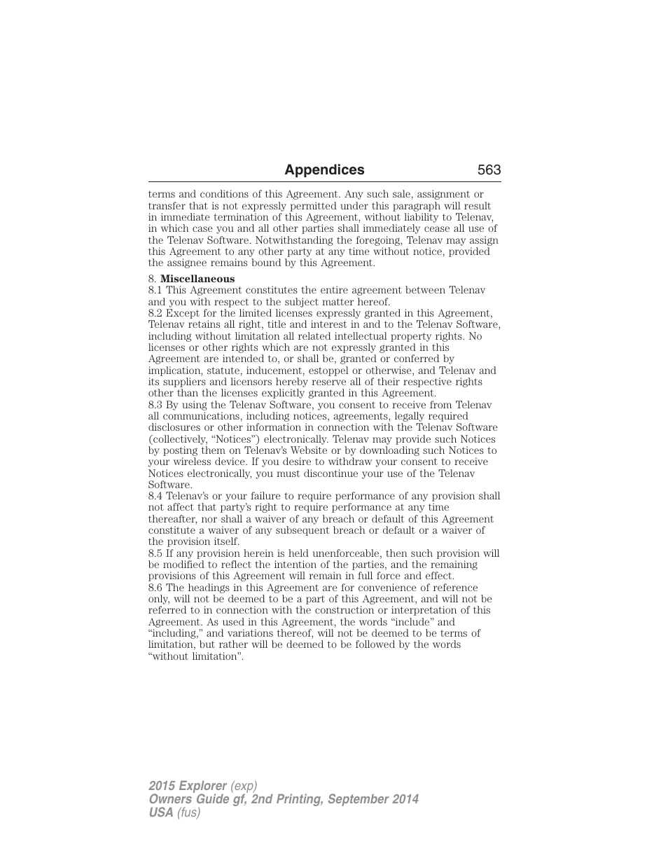 FORD 2015 Explorer User Manual | Page 564 / 596