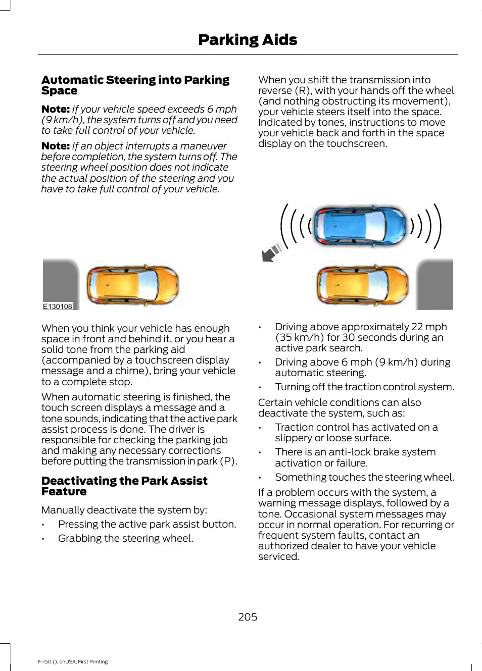 Parking aids | FORD 2015 F-150 User Manual | Page 208 / 549
