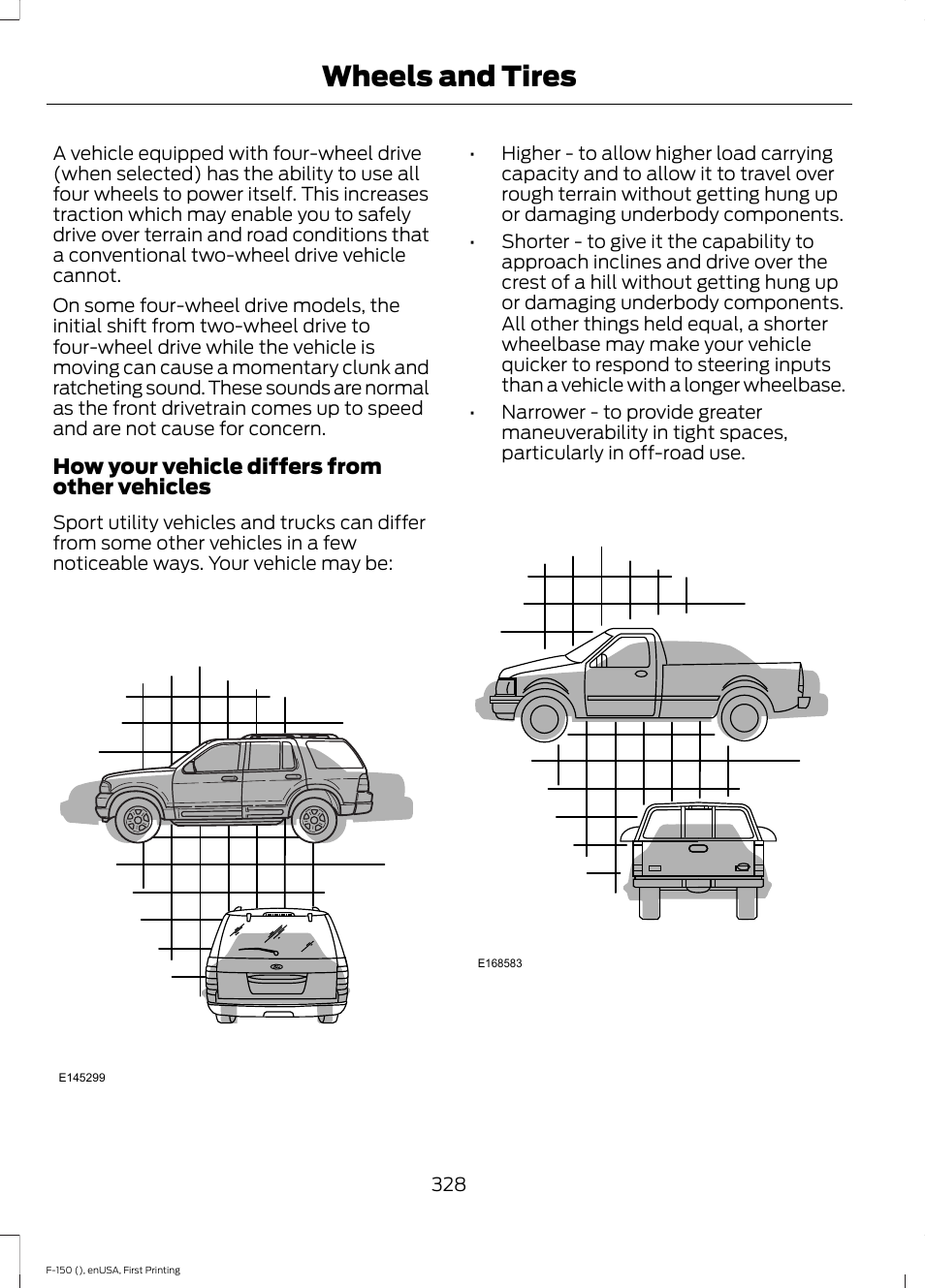 Wheels and tires | FORD 2015 F-150 User Manual | Page 331 / 549