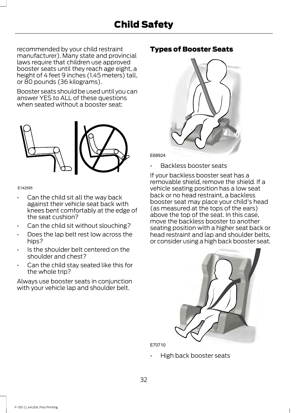 Child safety | FORD 2015 F-150 User Manual | Page 35 / 549