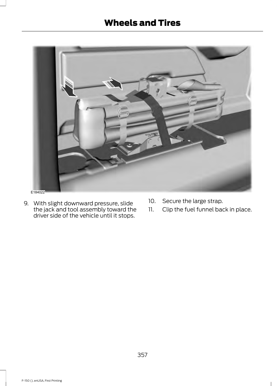 Wheels and tires | FORD 2015 F-150 User Manual | Page 360 / 549