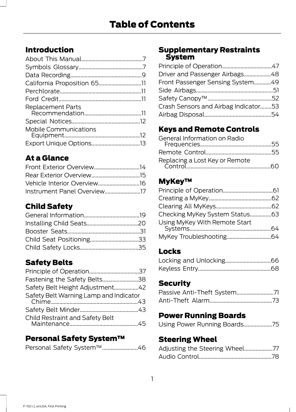 FORD 2015 F-150 User Manual | Page 4 / 549