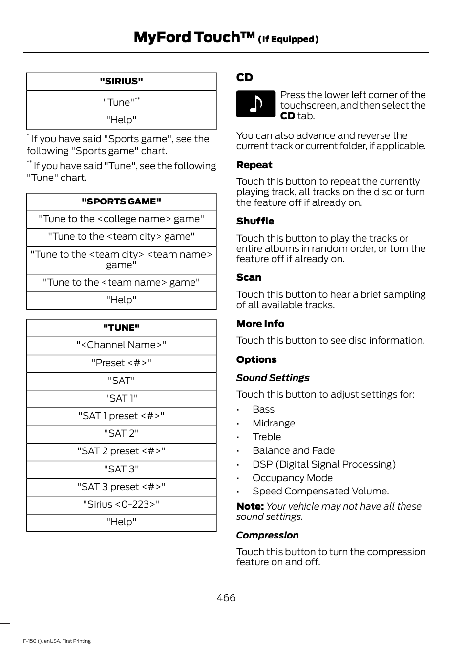 Myford touch | FORD 2015 F-150 User Manual | Page 469 / 549