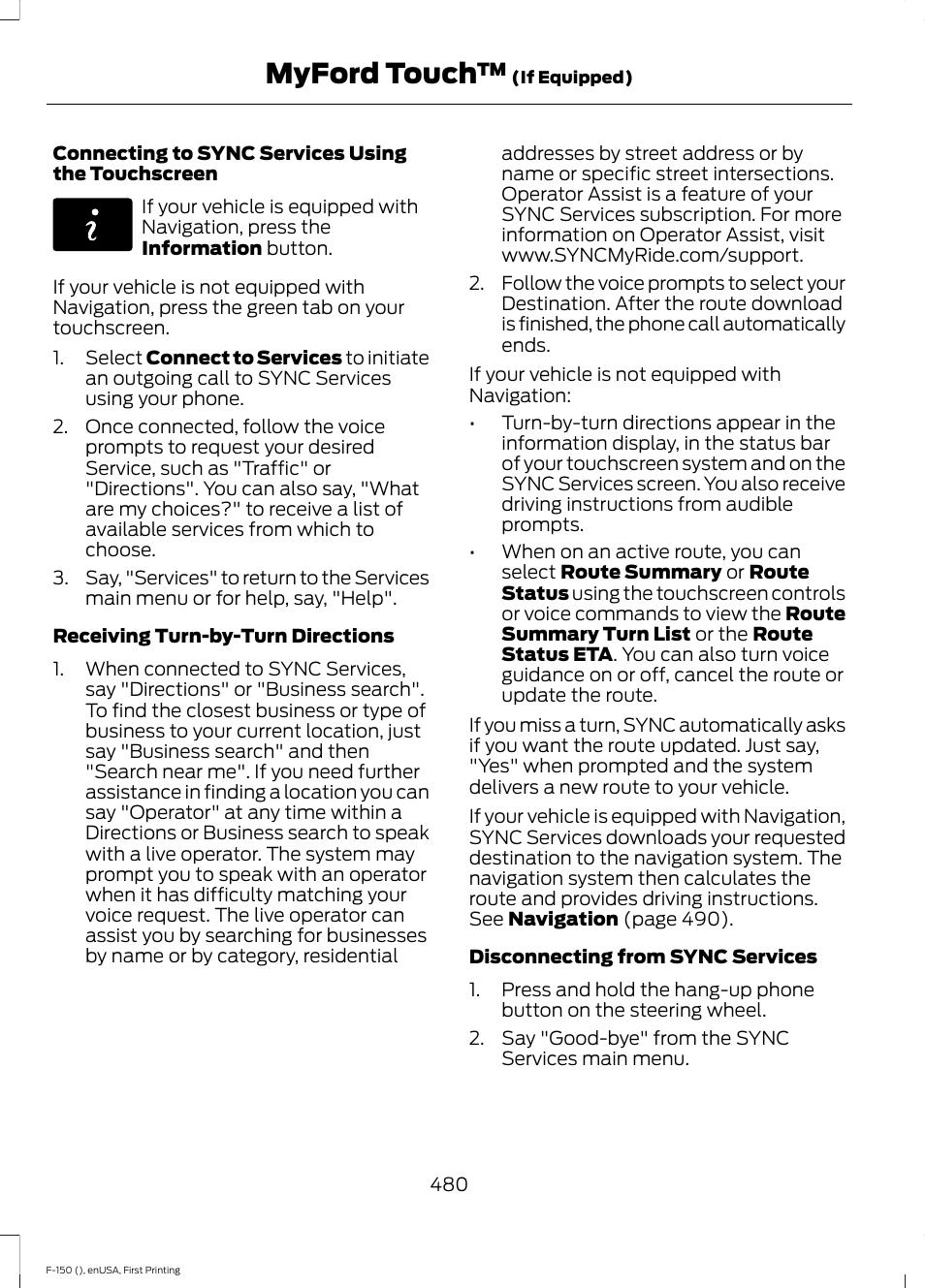 Myford touch | FORD 2015 F-150 User Manual | Page 483 / 549