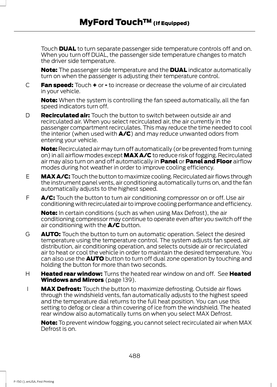 Myford touch | FORD 2015 F-150 User Manual | Page 491 / 549