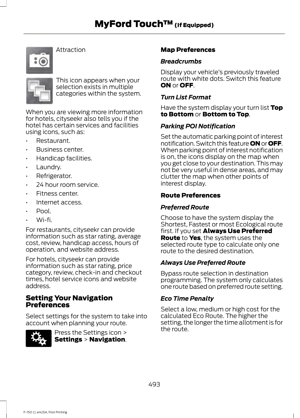 Myford touch | FORD 2015 F-150 User Manual | Page 496 / 549