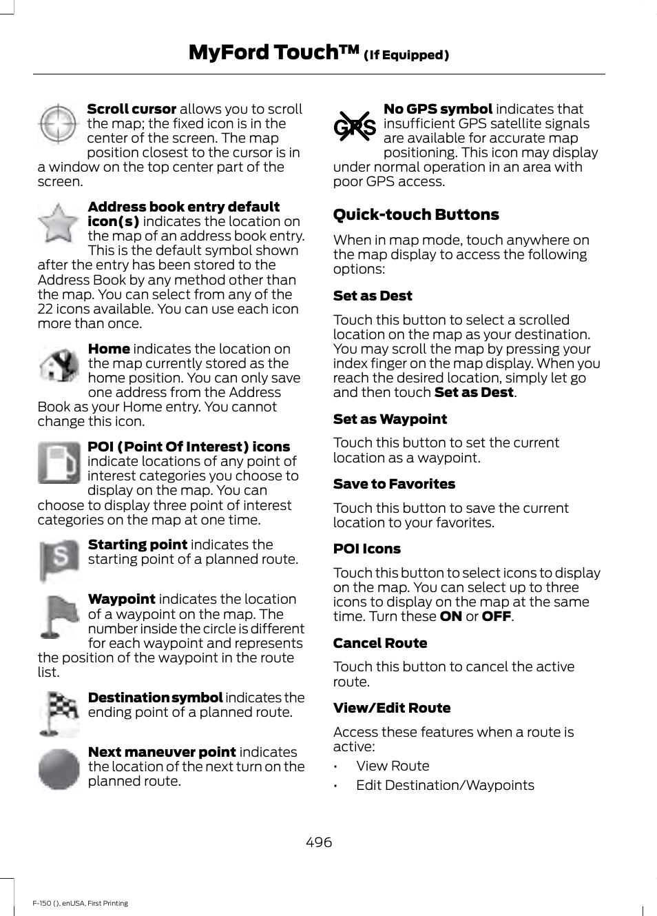 Myford touch | FORD 2015 F-150 User Manual | Page 499 / 549