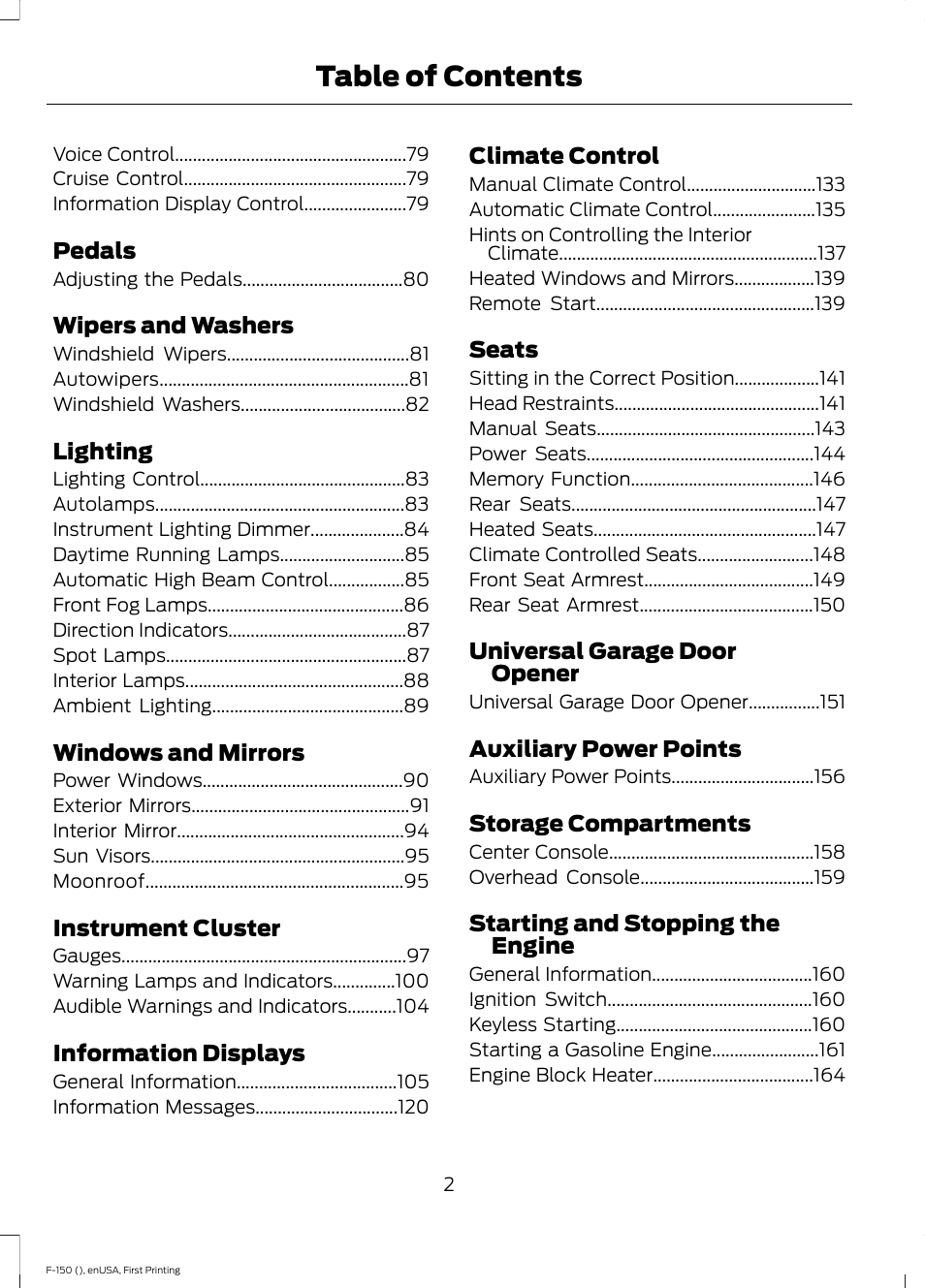 FORD 2015 F-150 User Manual | Page 5 / 549