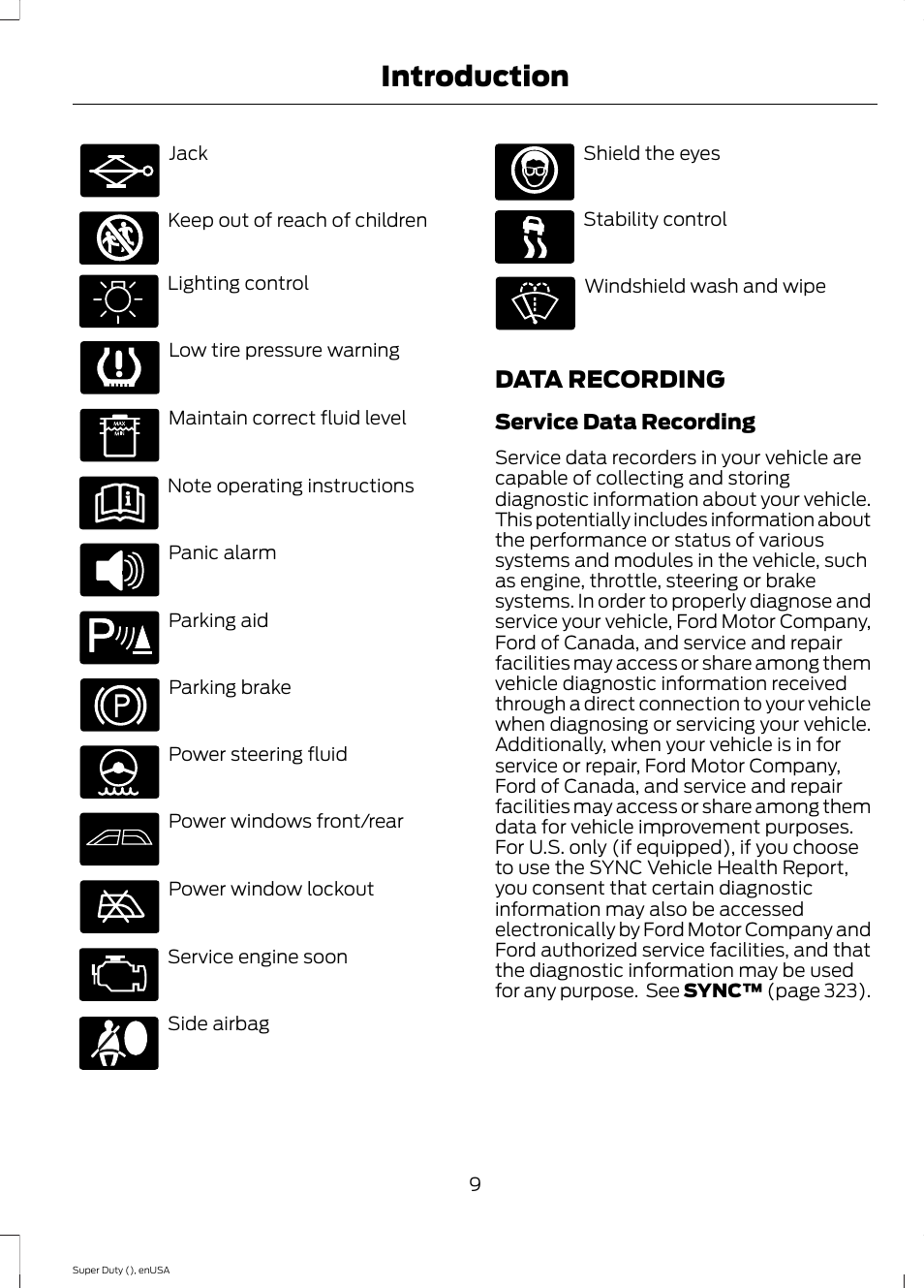 Data recording, Introduction | FORD 2015 F-550 v.1 User Manual | Page 12 / 470