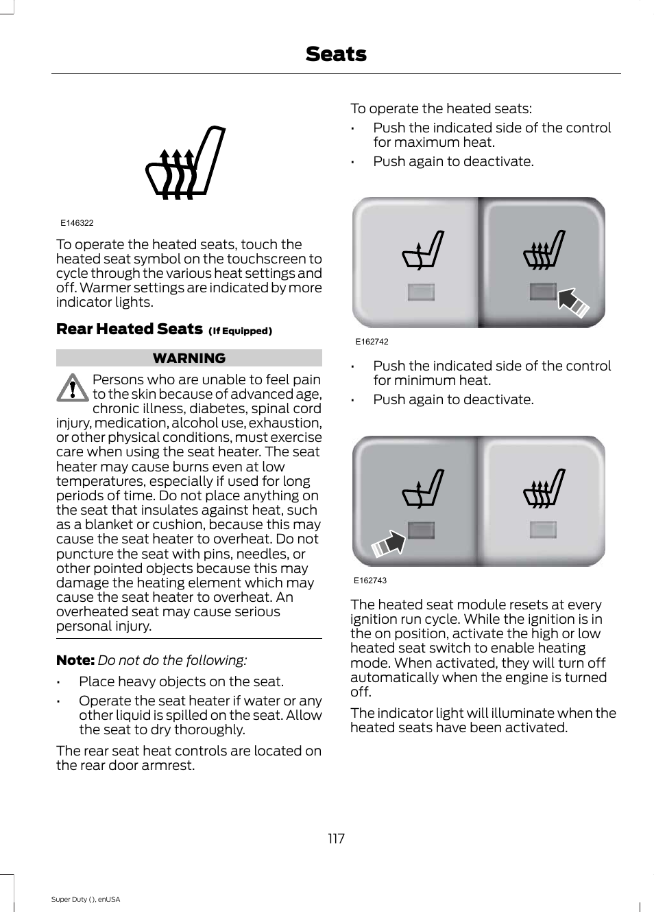 Seats | FORD 2015 F-550 v.1 User Manual | Page 120 / 470