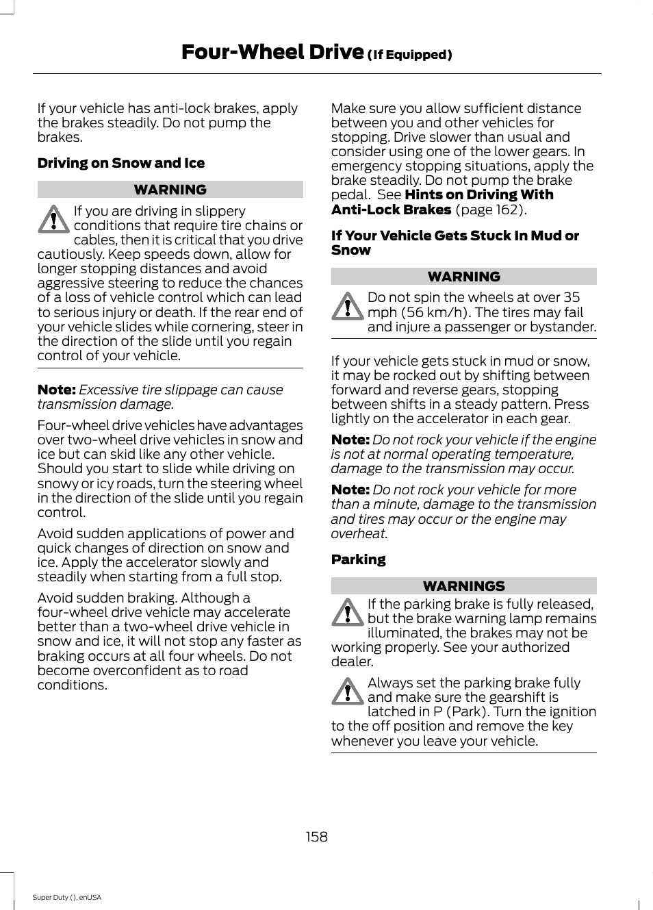 Four-wheel drive | FORD 2015 F-550 v.1 User Manual | Page 161 / 470