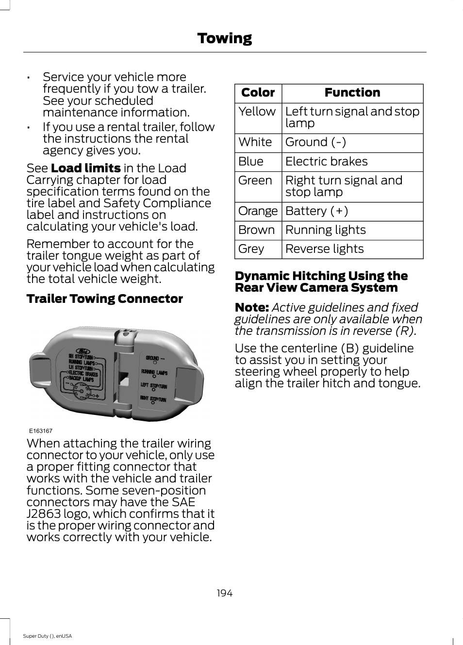 Towing | FORD 2015 F-550 v.1 User Manual | Page 197 / 470