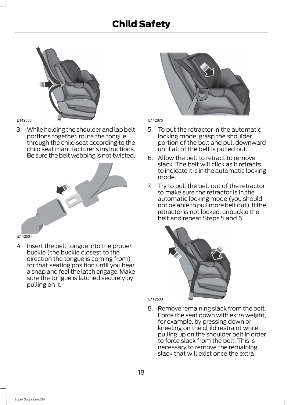 Child safety | FORD 2015 F-550 v.1 User Manual | Page 21 / 470