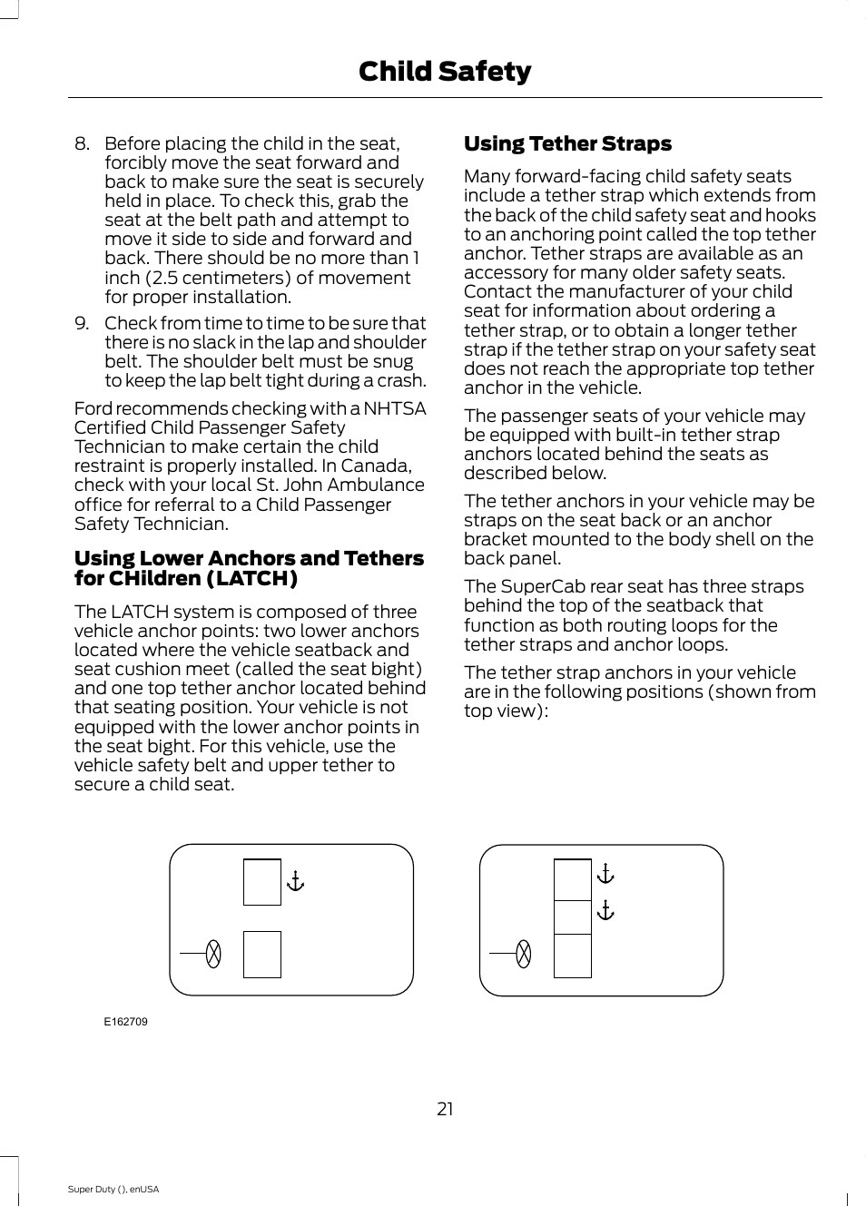 Child safety | FORD 2015 F-550 v.1 User Manual | Page 24 / 470