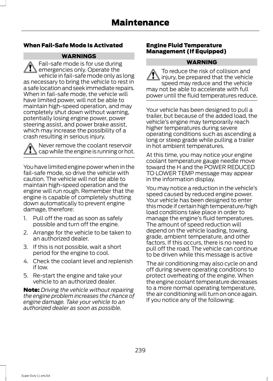 Maintenance | FORD 2015 F-550 v.1 User Manual | Page 242 / 470