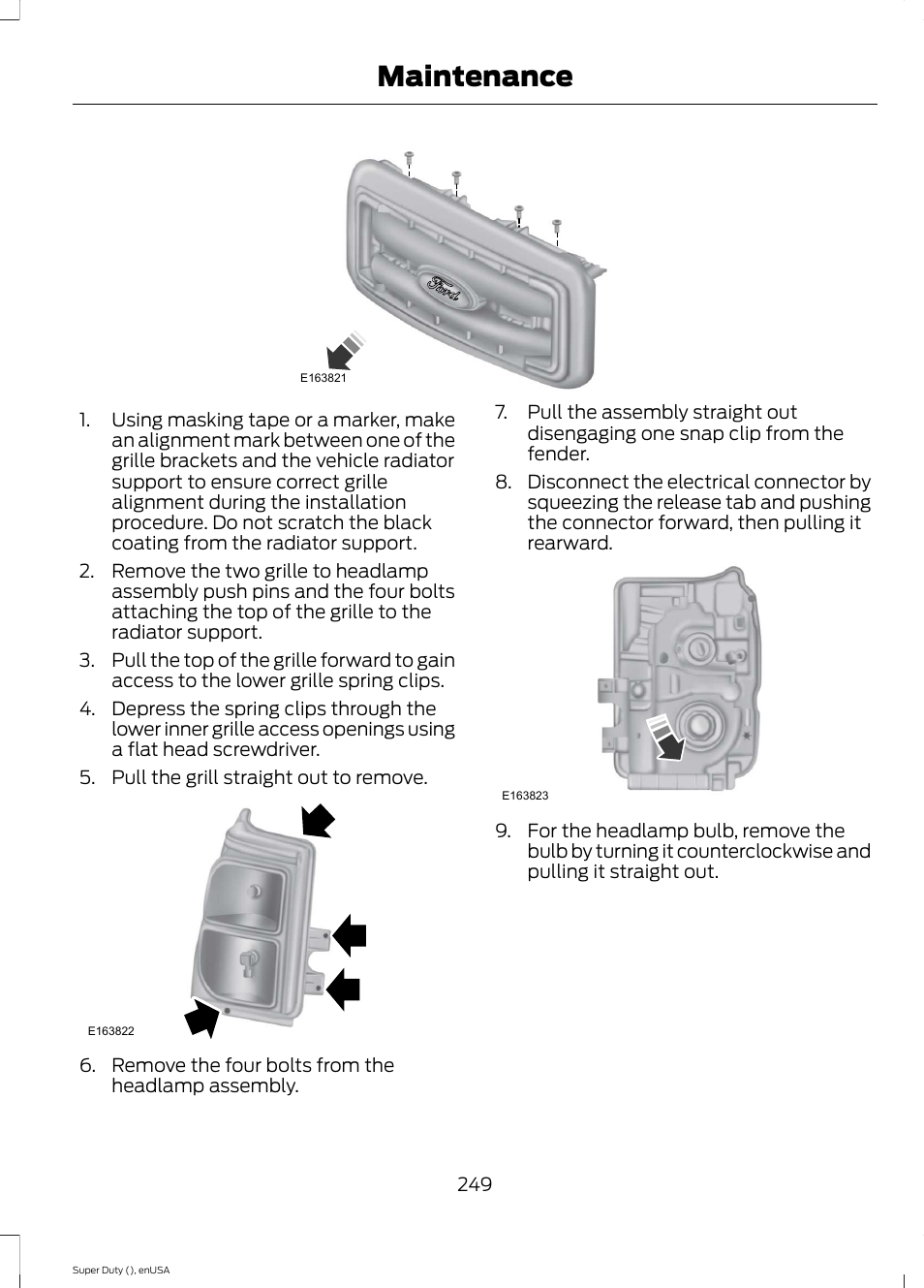 Maintenance | FORD 2015 F-550 v.1 User Manual | Page 252 / 470