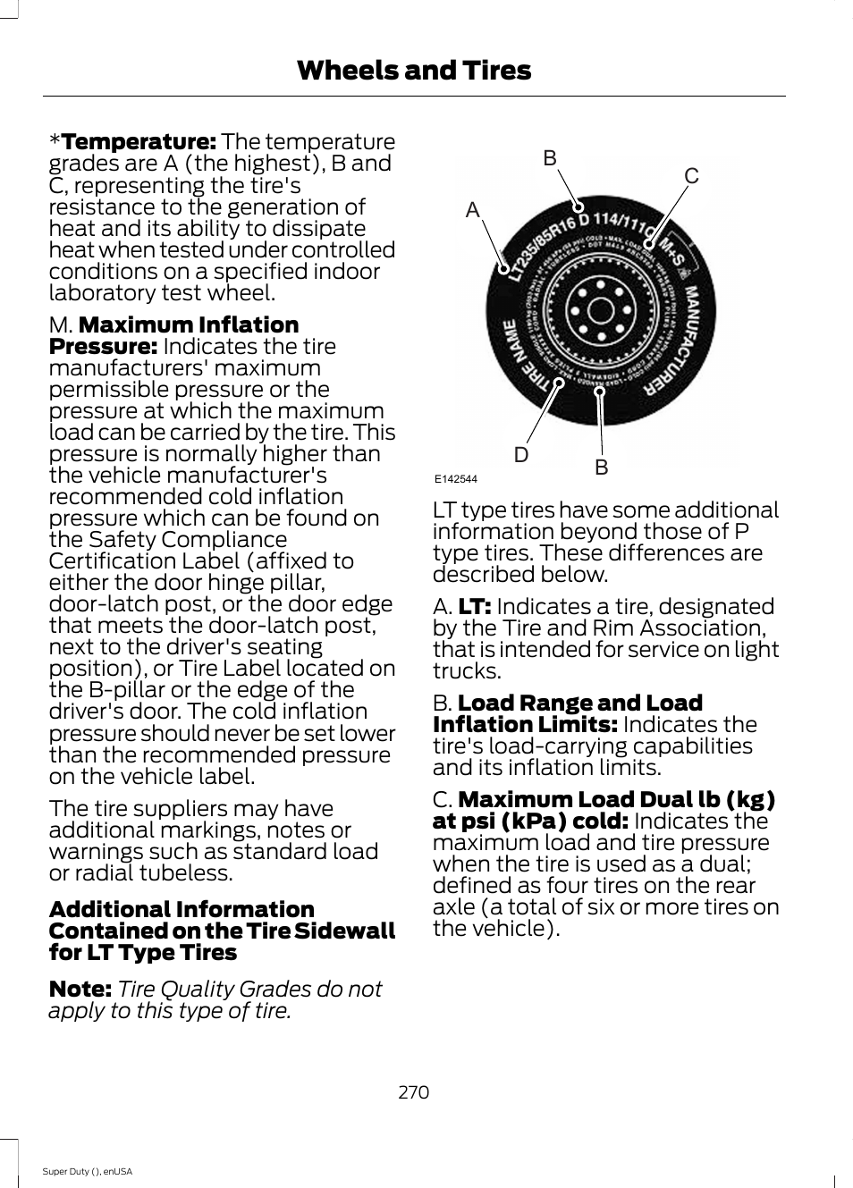 Wheels and tires | FORD 2015 F-550 v.1 User Manual | Page 273 / 470