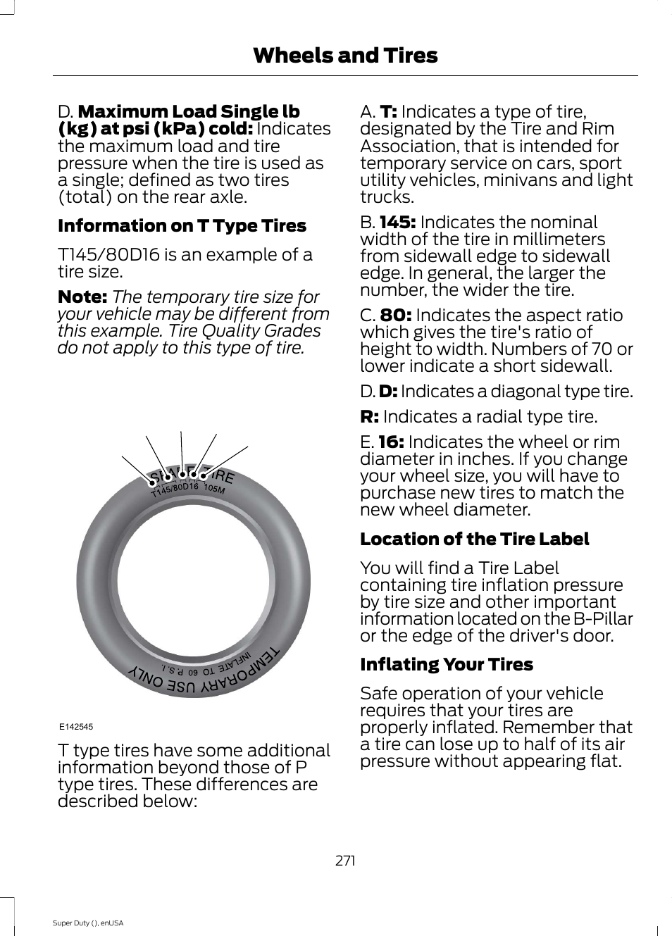 Wheels and tires | FORD 2015 F-550 v.1 User Manual | Page 274 / 470