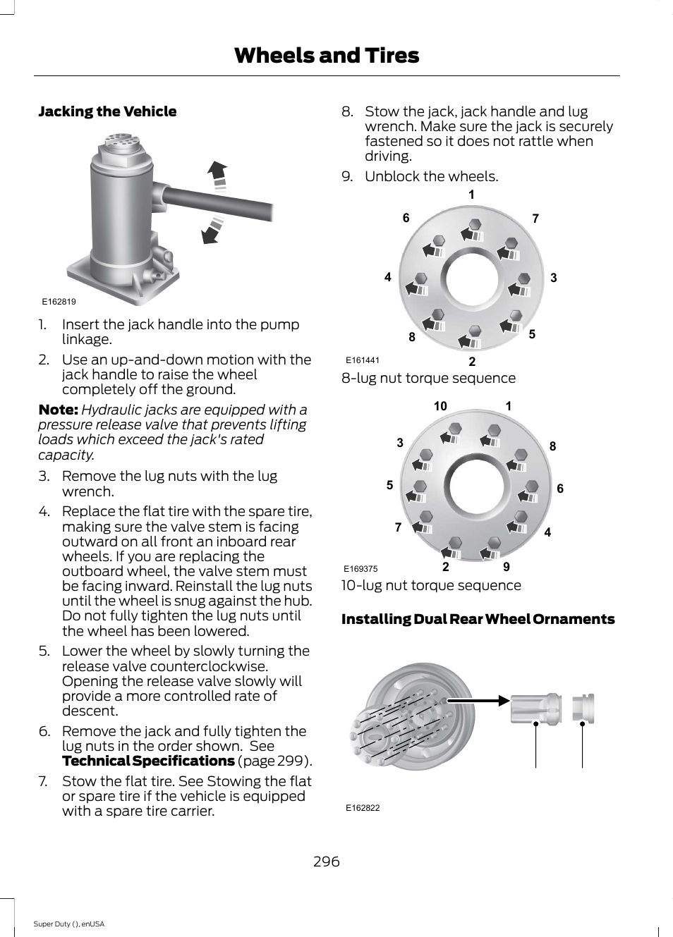 Wheels and tires | FORD 2015 F-550 v.1 User Manual | Page 299 / 470