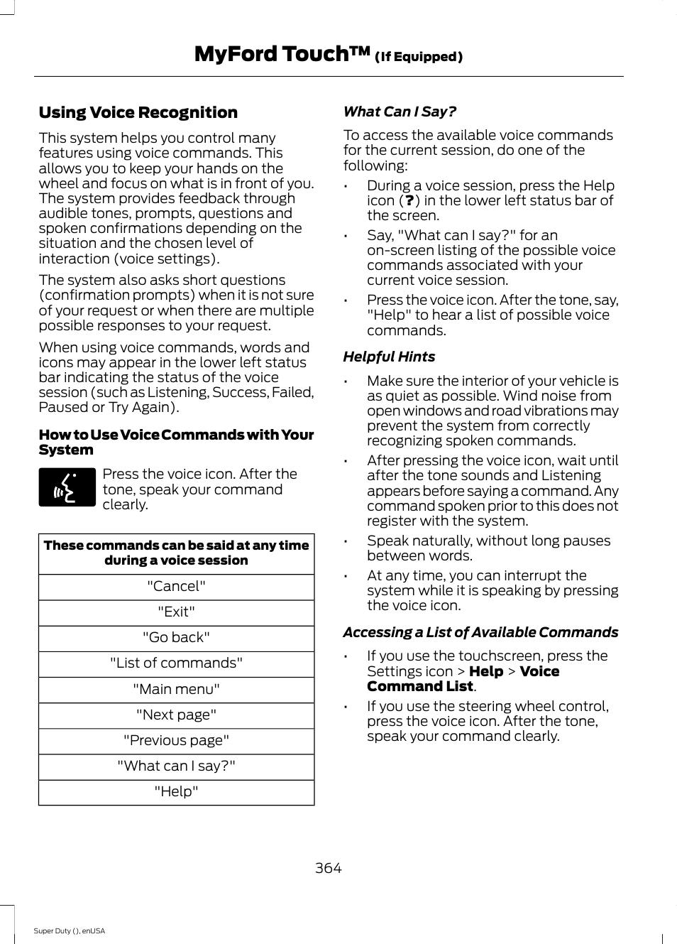 Myford touch | FORD 2015 F-550 v.1 User Manual | Page 367 / 470