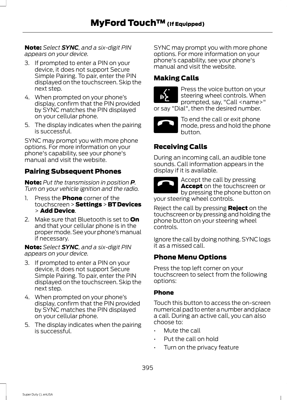 Myford touch | FORD 2015 F-550 v.1 User Manual | Page 398 / 470