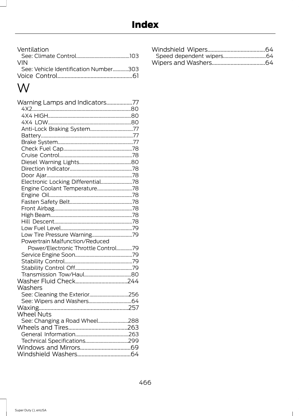 Index | FORD 2015 F-550 v.1 User Manual | Page 469 / 470